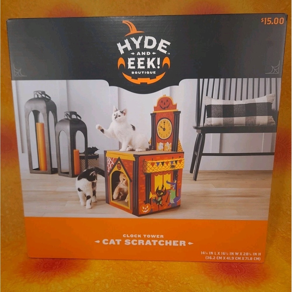 Hyde & Eek! Boutique Haunted Mansion Cat Scratcher, 14.25 L 16.5" W 28.25 T  NIB